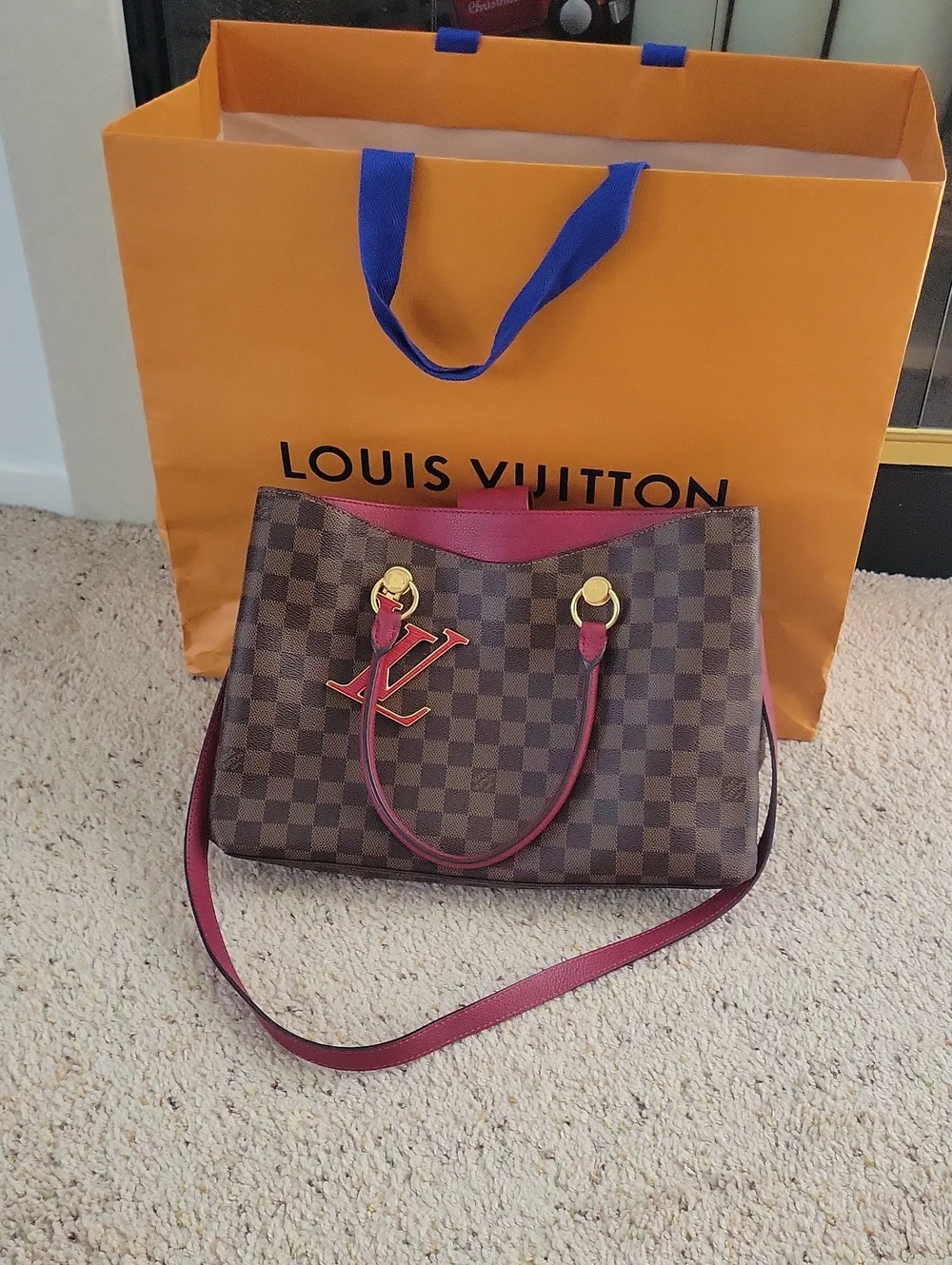 Louis Vuitton Damier Ebene LV Riverside Lie De Vin
